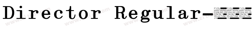 Director Regular字体转换